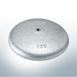 Anodi a disco Ø 130mm | Foro passante (Zinco) | Equivalente a Plastimo ZC 140 (ZC140) | 9815