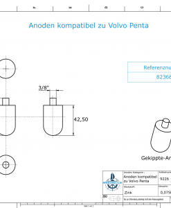 Anodes compatible to Volvo Penta | Bolt-Anode 3/8