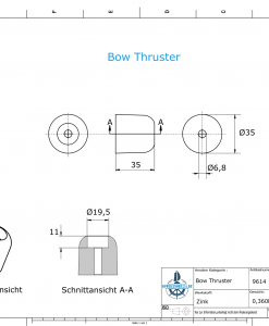Bow-Thruster-Anodes 35 x 35 (Zinc) | 9614