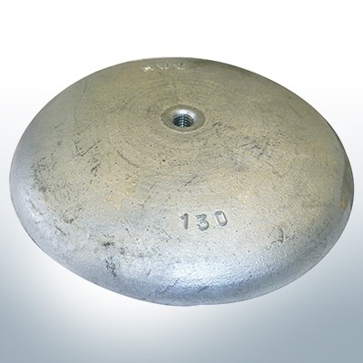 Anodi a disco Ø 130mm | foro passante (Zinco) | 9814
