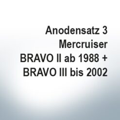 Sets of anodes | Mercruiser BRAVO II since 1988 BRAVO III until 2002 (AlZn5In) | 9701AL 9702AL 9721AL