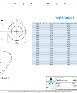 Shaft-Anode with metric inner diameter 90 mm (Zinc) | 9014