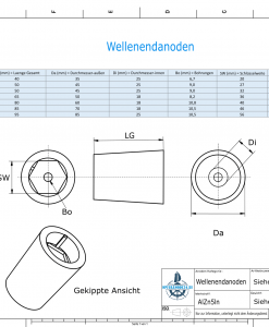 Shaftend-Anodes with hexagon socket SW36 (AlZn5In) | 9420AL