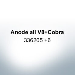 Anodes compatible to Mercury | Anode all V8 Cobra 336205 6 (AlZn5In) | 9534AL