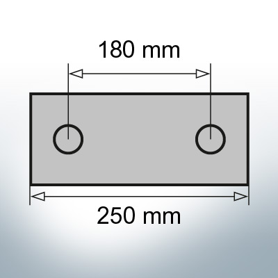 Block- and Ribbon-Anodes Block L250/180 (AlZn5In) | 9320AL
