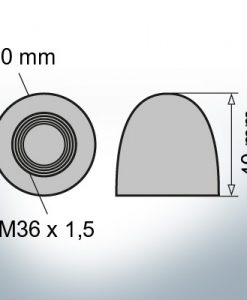 Nut-Caps M36x1,5 Ø60/H40 (Zinc) | 9404