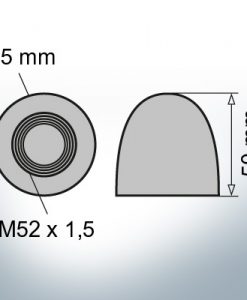 Nut-Caps M52x1,5 Ø75/H50 (Zinc) | 9405