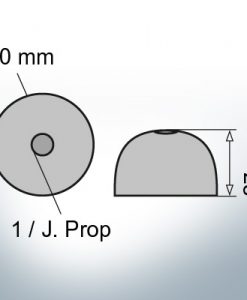 One-Hole-Caps | J. Prop Ø60/H27 (Zinc) | 9427