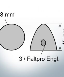 Three-Hole-Caps | suitable for Foldprop Engl. Ø68/H45 (AlZn5In) | 9454AL