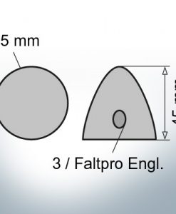 Three-Hole-Caps | suitable for Foldprop Engl. Ø55/H45 (AlZn5In) | 9457AL