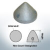 Three-Hole-Caps | Max Prop AN63 Ø65/H45 (AlZn5In) | 9606AL