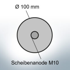 Disk-Anodes Ø 100mm | M10 (Zinc) | 9800