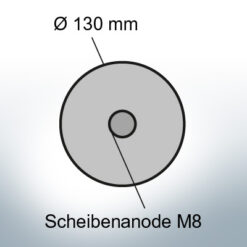 Disk-Anodes Ø 130mm | M8 (AlZn5In) | 9814AL