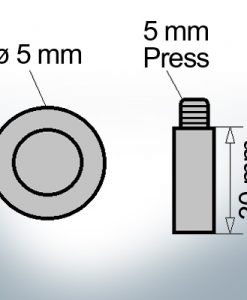 Bolt-Anodes 5 mm Press Ø5/L30 (Zinc) | 9156