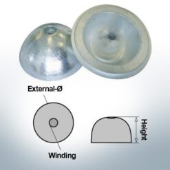 One-Hole-Caps | suitable for VP-104 Ø88/H35 (AlZn5In) | 9453AL