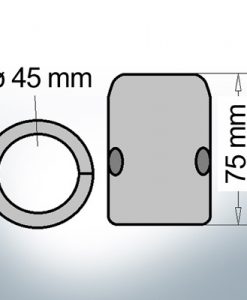 Shaft-Anode with metric inner diameter 45 mm (AlZn5In) | 9006AL