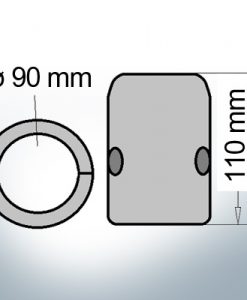 Shaft-Anode with metric inner diameter 90 mm (AlZn5In) | 9014AL