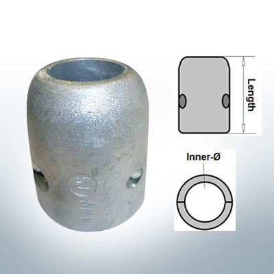 Shaft-Anodes with imperial inner diameter 1 1/4'' (AlZn5In) | 9017AL