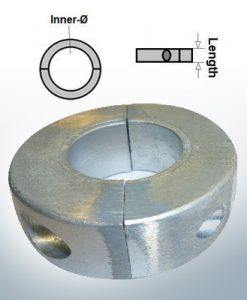 Anodi ad onda anelli con diametro interno metrico 20 mm (Zinco) | 9031