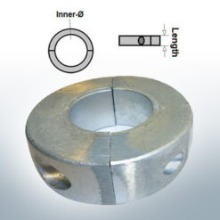 Anodi ad onda anelli con diametro interno metrico 35 mm (AlZn5In) | 9034AL