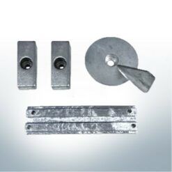 Set di anodi compatibile con Mercury F30 - F40 - F60 | AlZn5In | Set di anodi 11AL