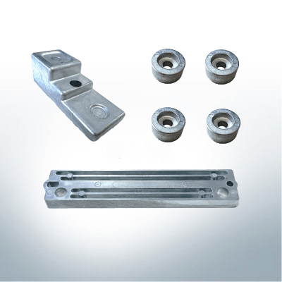 Set di anodi compatibile con Suzuki AB | 90-100-115-140 hp | Set di anodi 15
