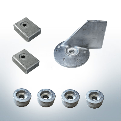 Set di anodi compatibile con Suzuki AB | 40-50 hp | Set di anodi 16