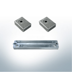 Set di anodi compatibile con Suzuki AB | 200-250 CV | AlZn5In | Set di anodi 17AL