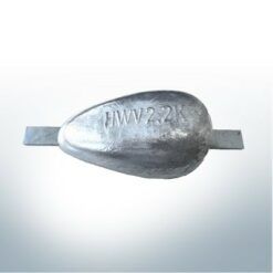 Anodi a blocco e a corpo ovale 150x80x40 | per saldatura su | (AlZn5In) | 9353AL_AL