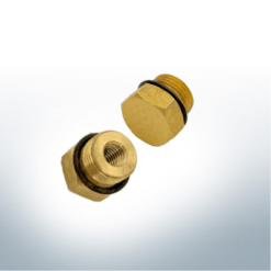 Presa in ottone per anodo a spillo | esterno 3/4" UNF x interno 3/8" UNC | 9909