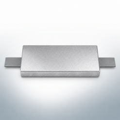 Anodo a blocco rettangolare 245x75x40 – da saldare – 2 kg (AlZn5In) | 9308AL_A